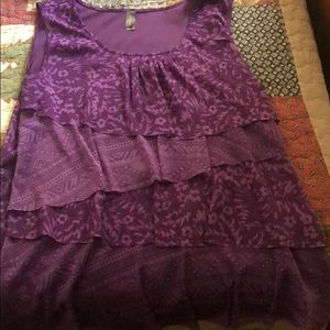 Floral purple Denverhayes Xtra large summer top